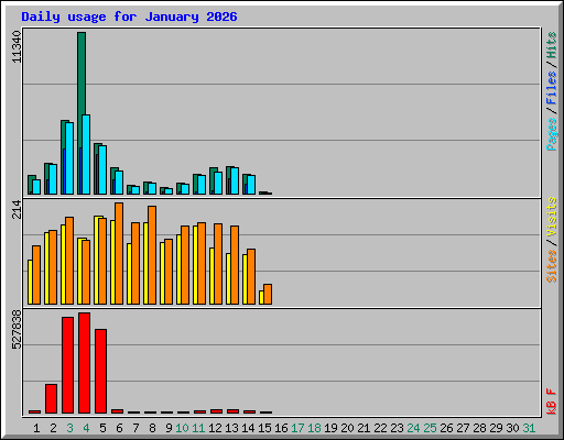 Daily usage for January 2026