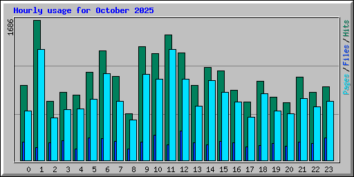 Hourly usage for October 2025